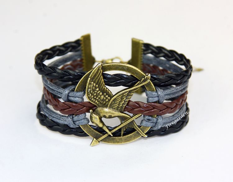 Mockingjay Bracelet Hunger Game Charm Wrap Bracelet
